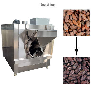 24kw Bean To Bar Chocolate Machine 200kg خط إنتاج مسحوق الكاكاو
