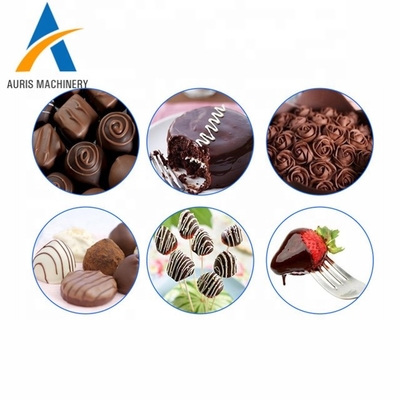آلة ضبط درجة حرارة الشوكولاتة الصغيرة الأوتوماتيكية بالكامل ، ماكينة صنع الشوكولاتة السوداء الساخنة مبيعًا لمحلات الحلوى